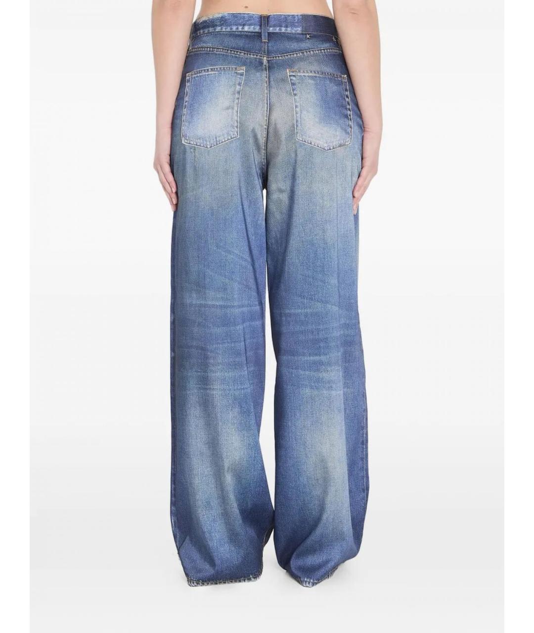 GOLDEN GOOSE DELUXE BRAND Синие прямые джинсы, фото 4