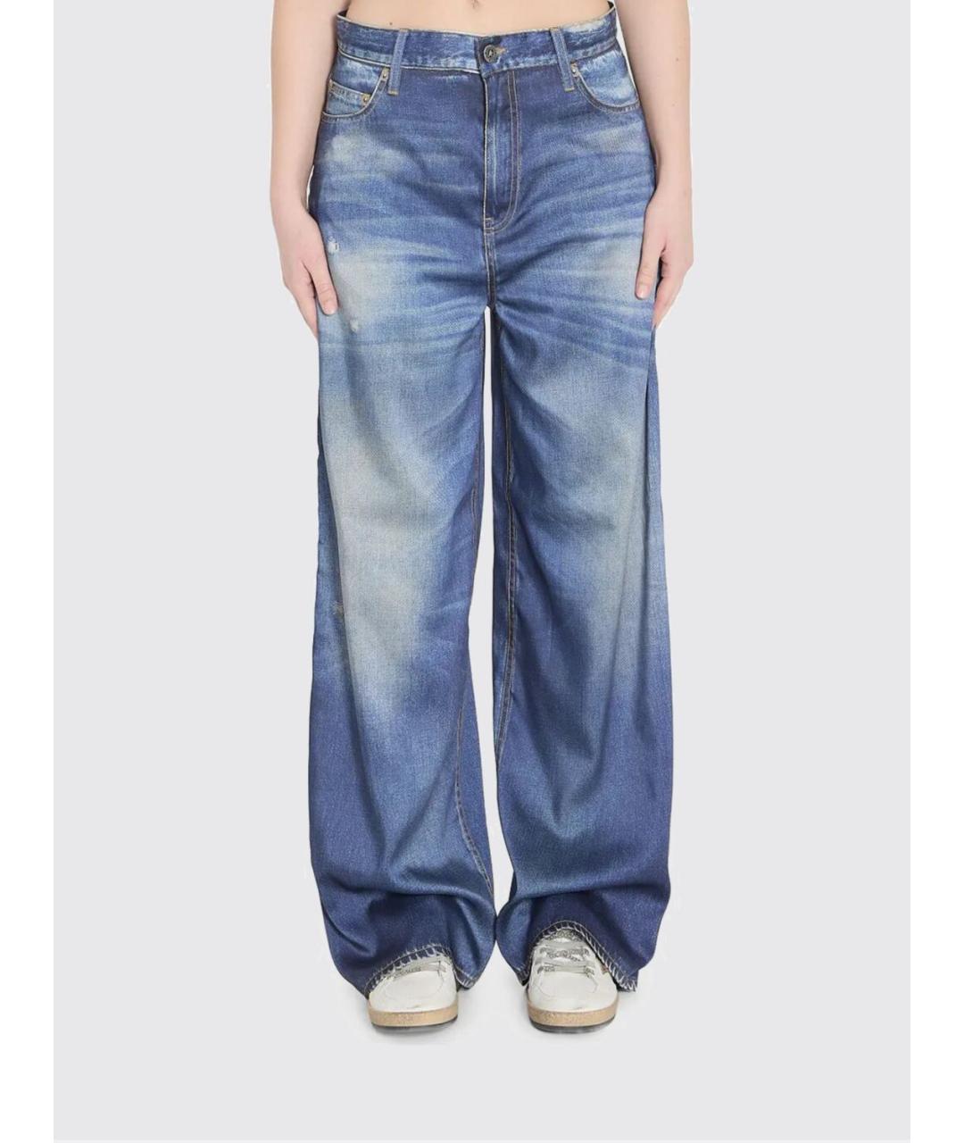GOLDEN GOOSE DELUXE BRAND Синие прямые джинсы, фото 3