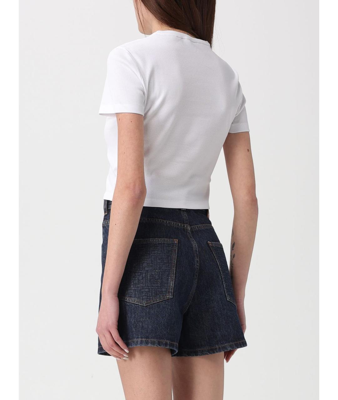 FENDI Белая хлопковая футболка, фото 4