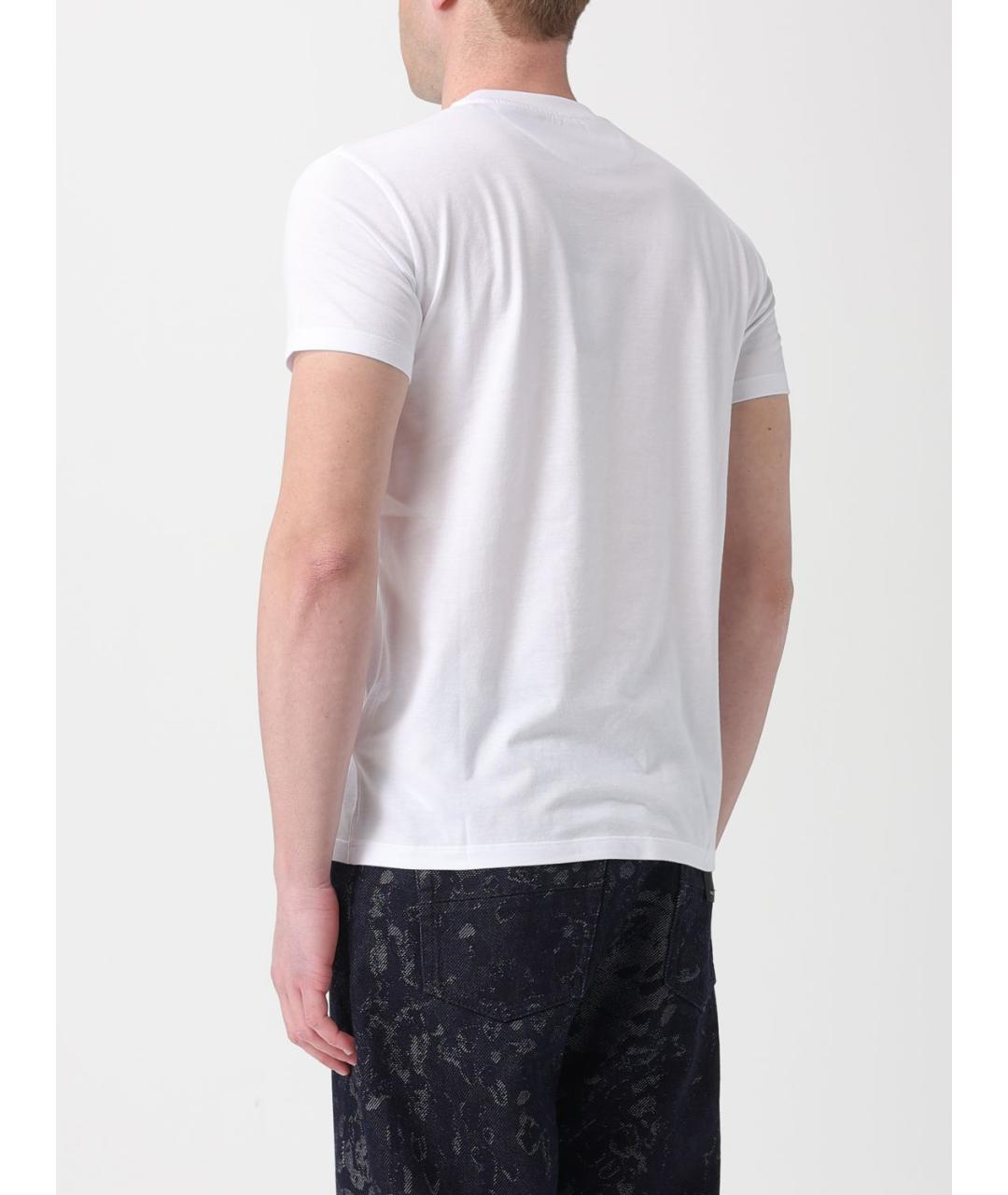 FENDI Белая хлопковая футболка, фото 4