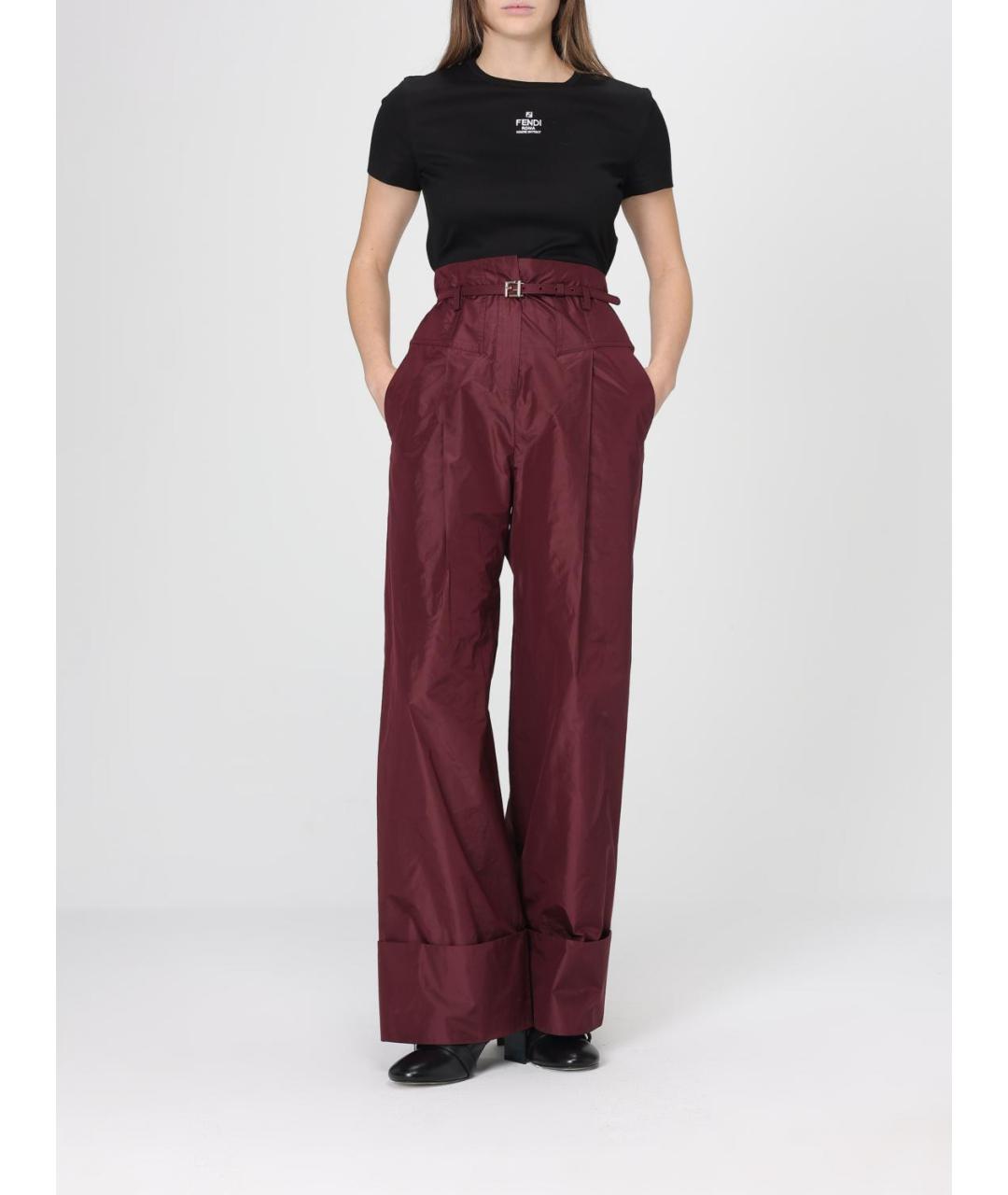 FENDI Черная хлопковая футболка, фото 3