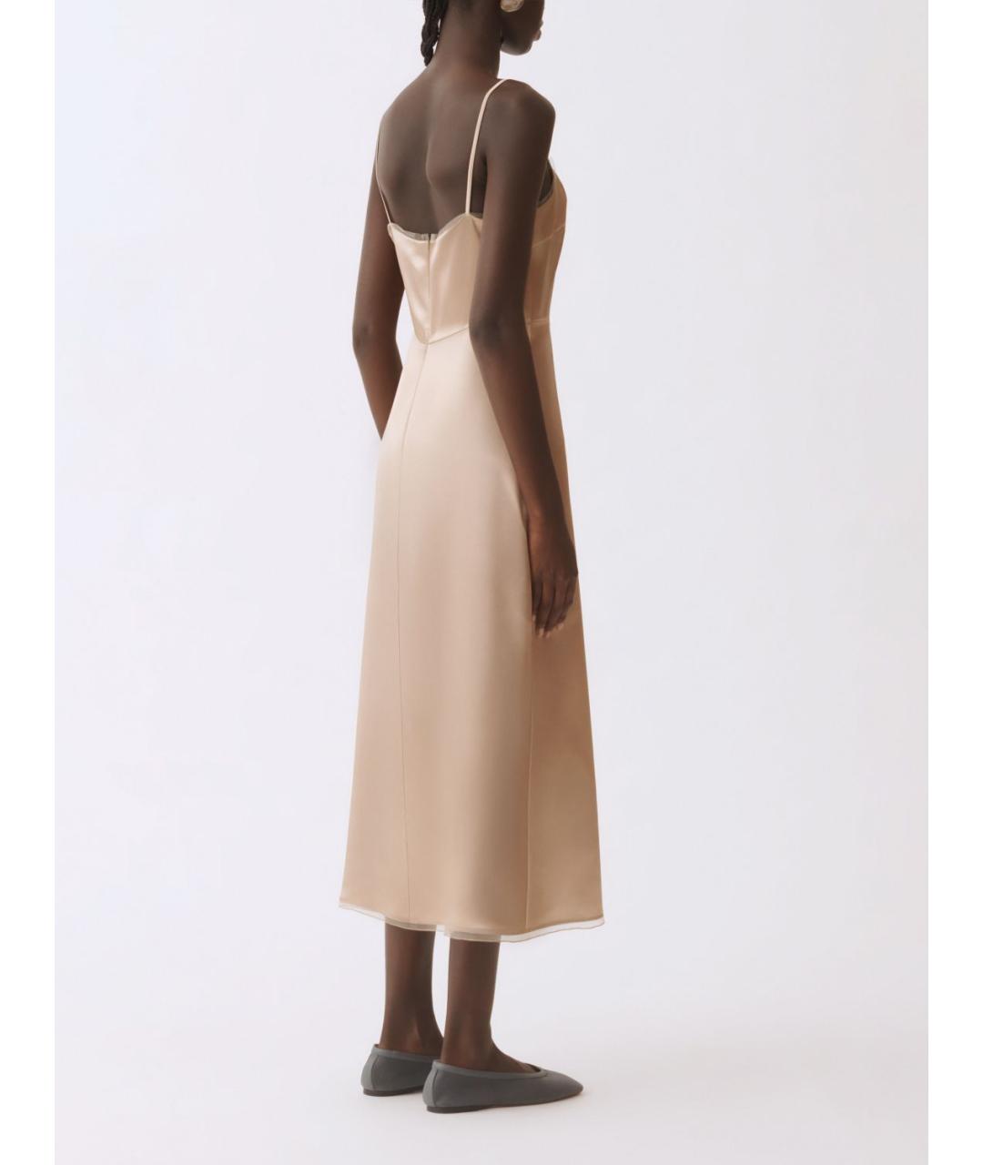 FABIANA FILIPPI Бежевое вискозное вечернее платье, фото 4