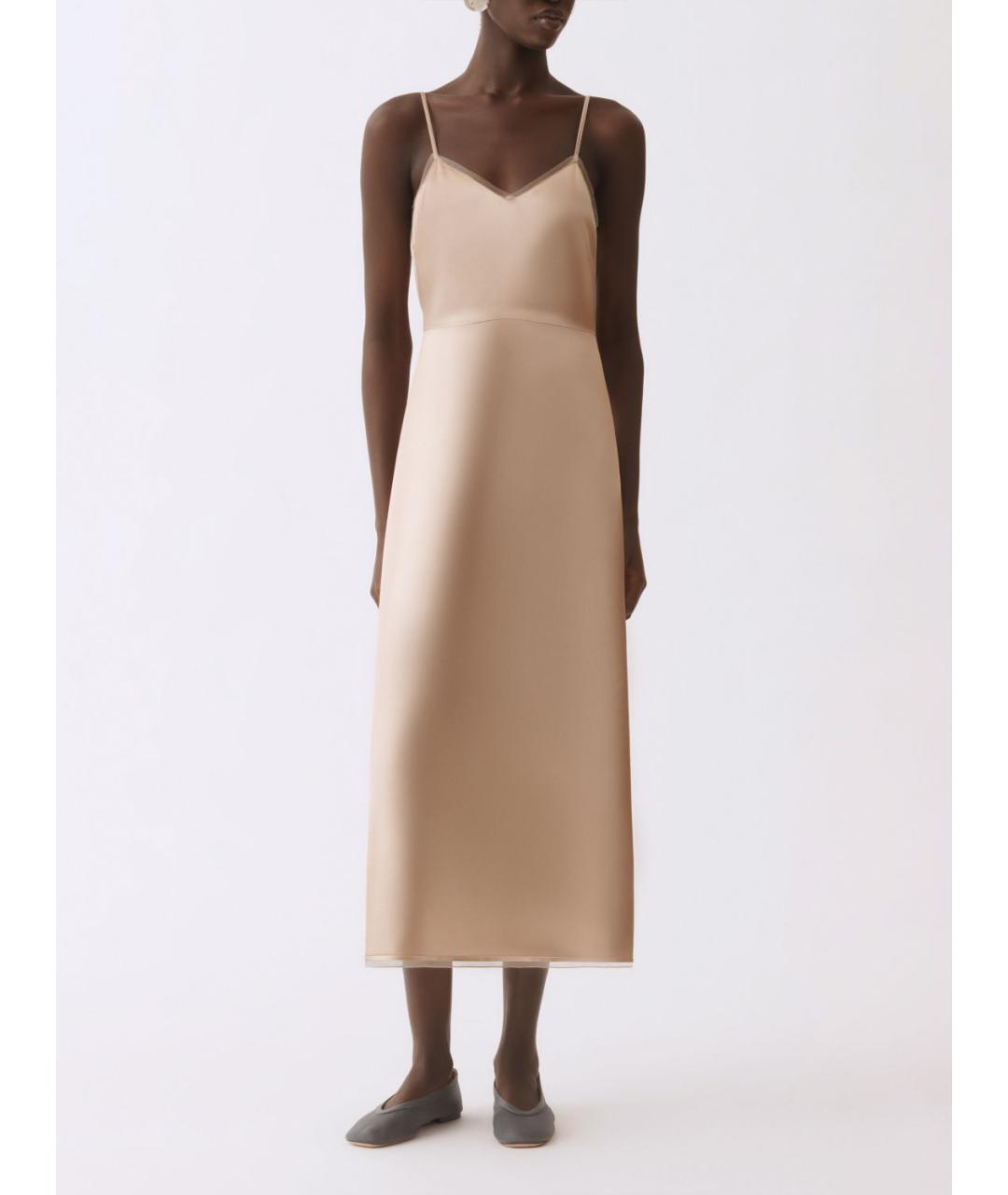 FABIANA FILIPPI Бежевое вискозное вечернее платье, фото 5