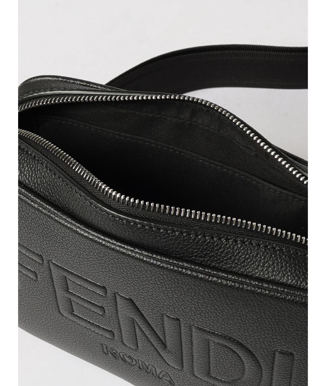 FENDI Черная кожаная сумка на плечо, фото 5