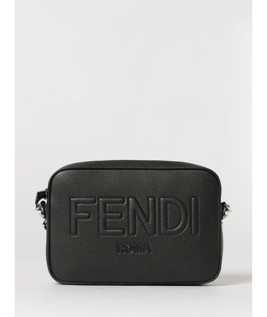 FENDI Черная кожаная сумка на плечо, фото 6