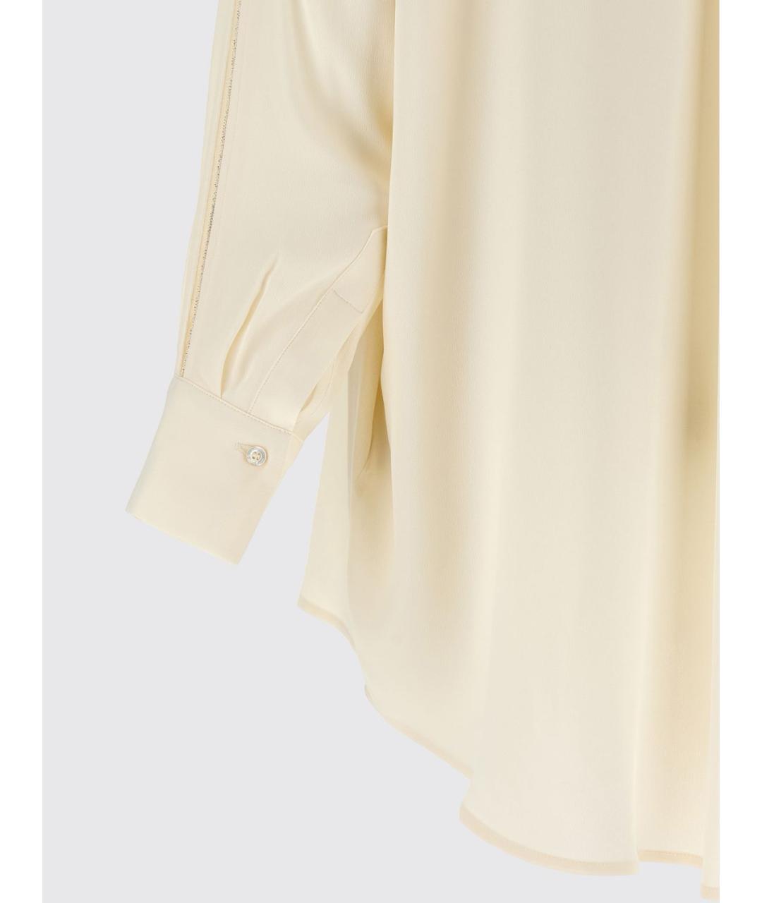 FABIANA FILIPPI Бежевая шелковая рубашка, фото 4