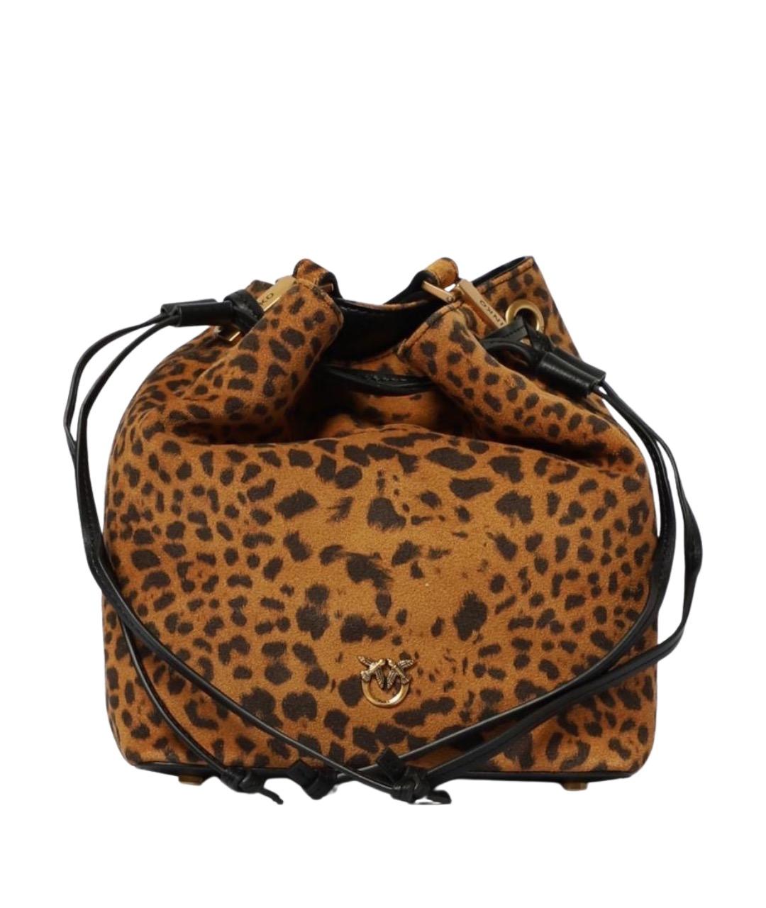 PINKO Бежевая кожаная сумка тоут, фото 1