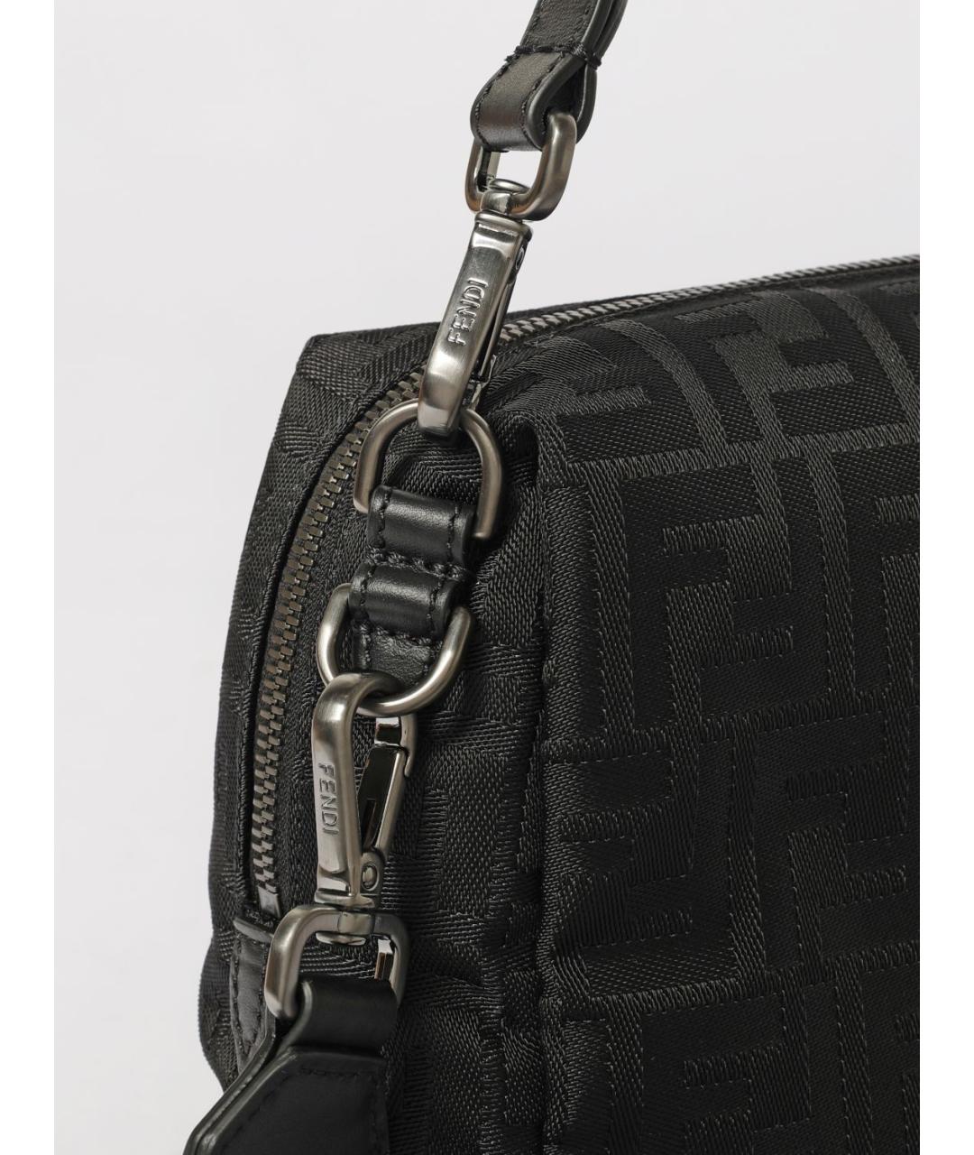 FENDI Черная синтетическая сумка на плечо, фото 4