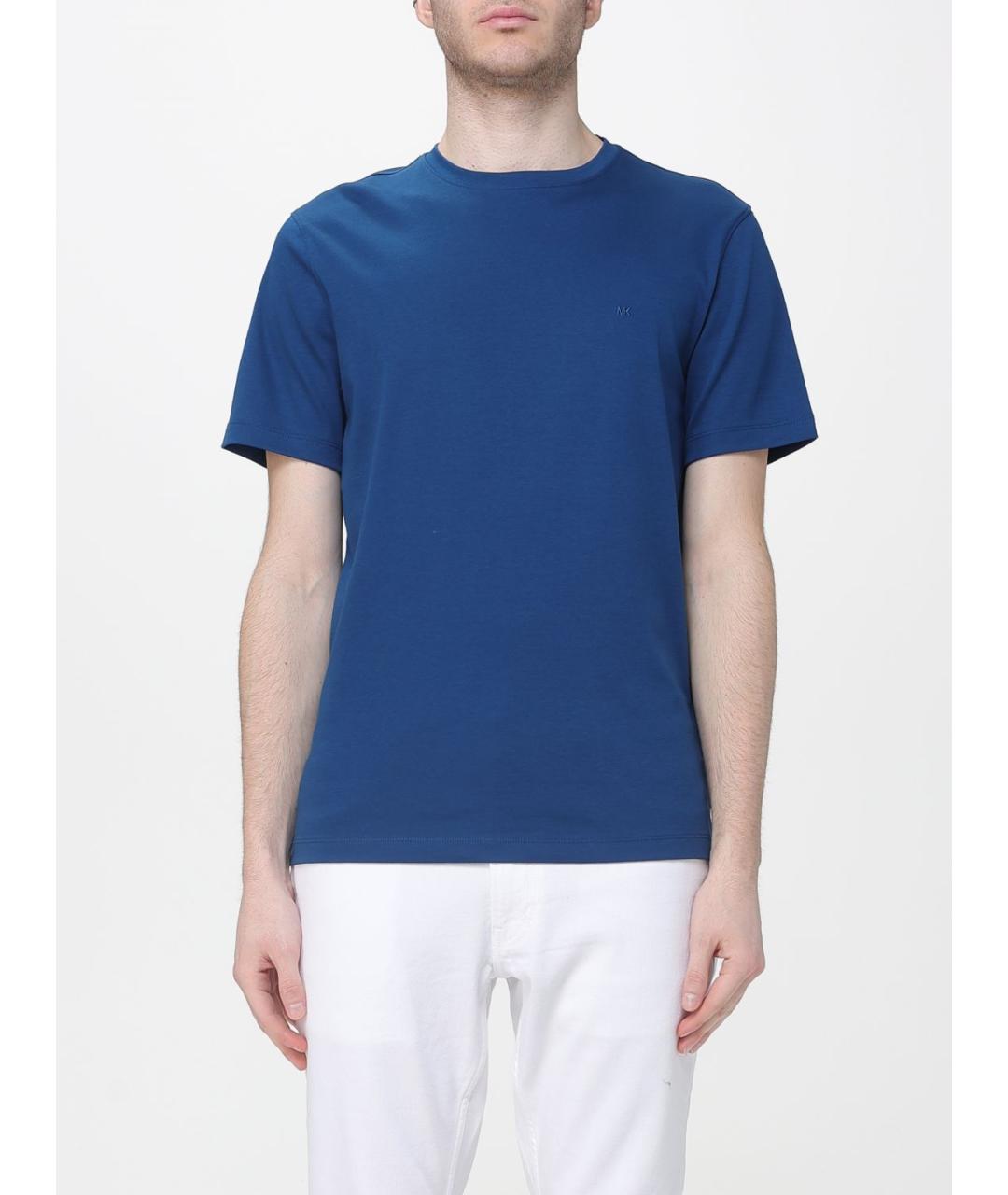 MICHAEL KORS Синяя хлопковая футболка, фото 4