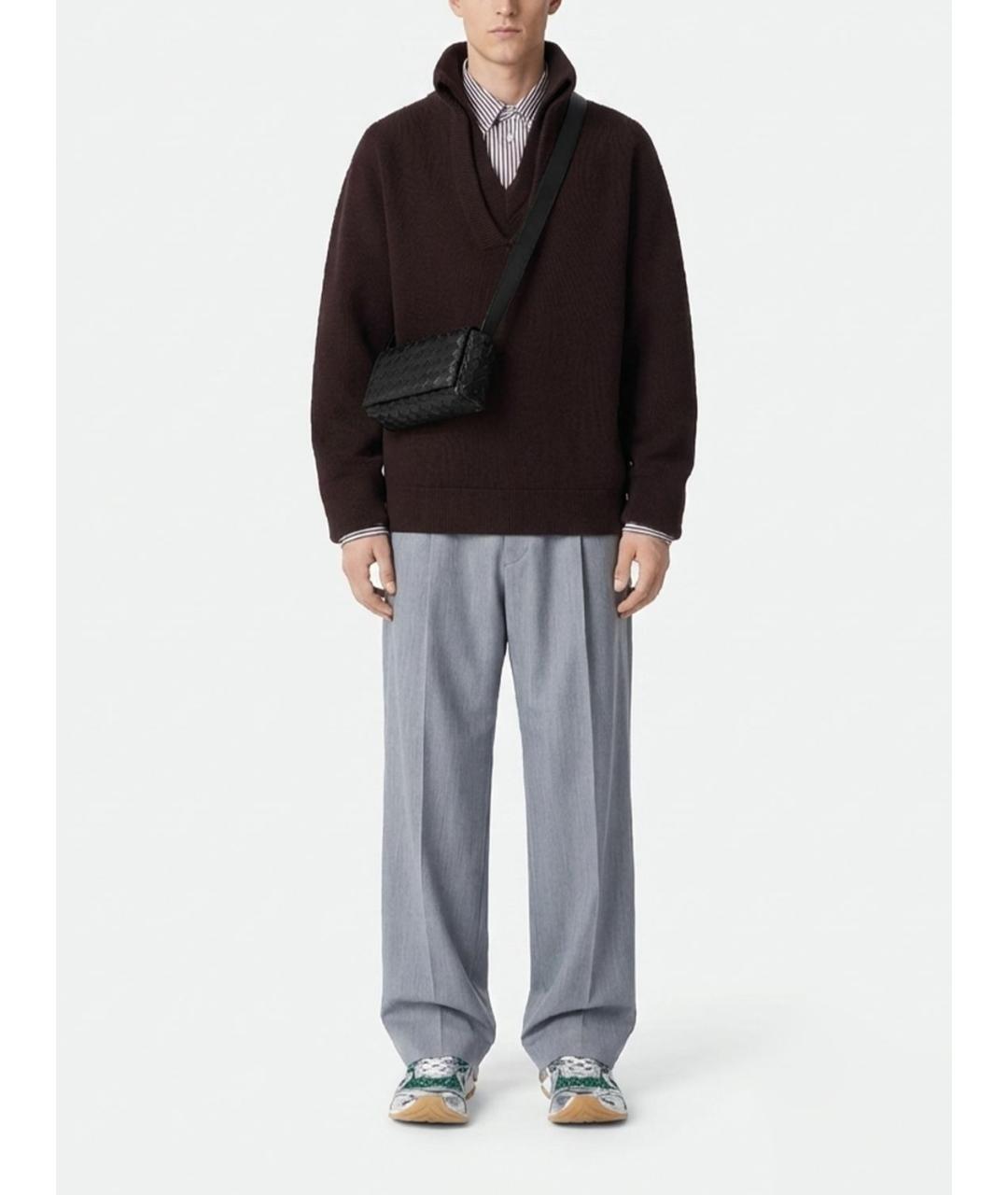 BOTTEGA VENETA Черная кожаная сумка на плечо, фото 2