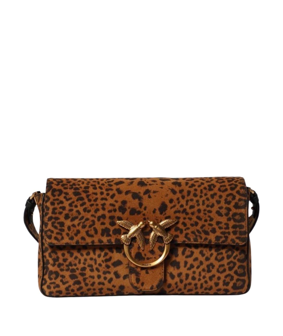 PINKO Бежевая кожаная сумка через плечо, фото 1