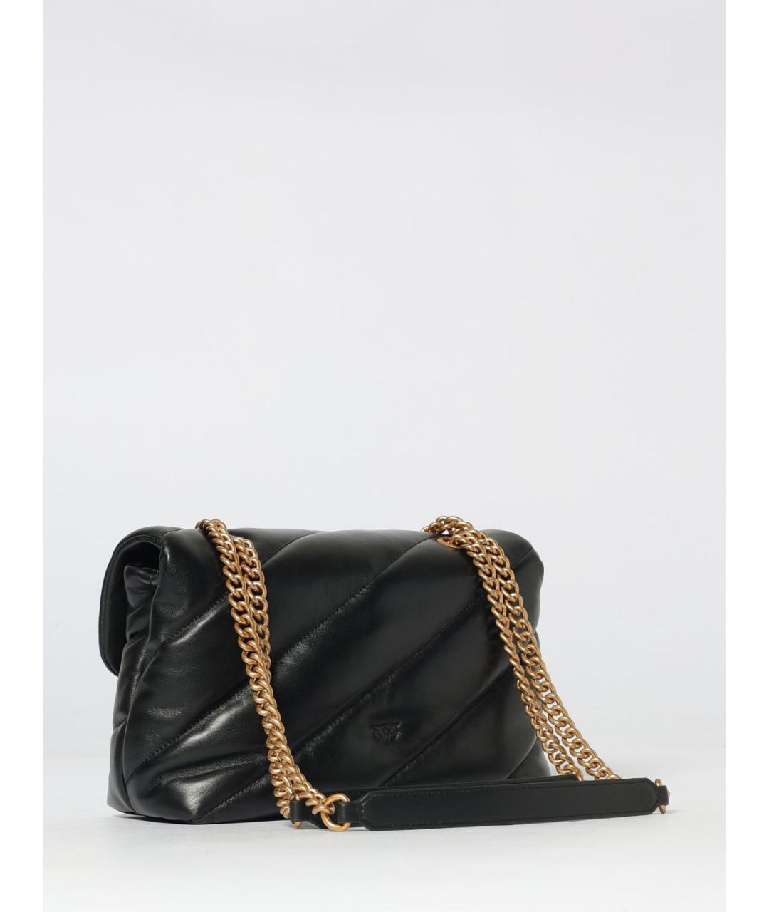 PINKO Черная кожаная сумка через плечо, фото 2