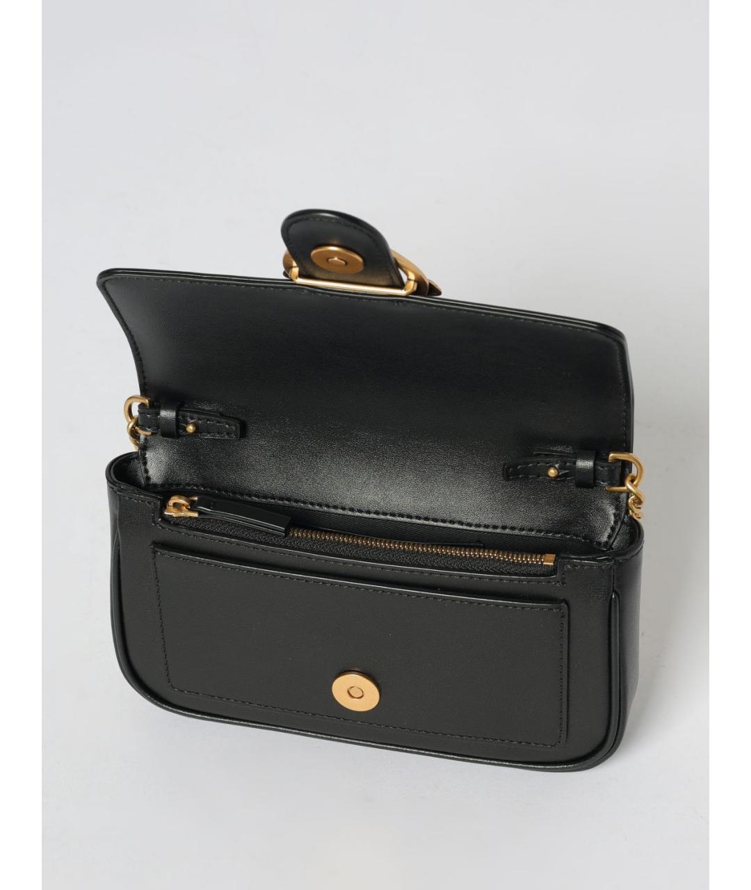 PINKO Черная кожаная сумка через плечо, фото 3
