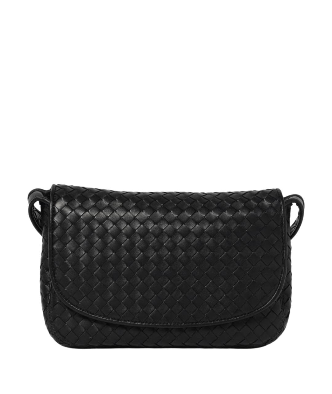 BOTTEGA VENETA Черная кожаная сумка на плечо, фото 1