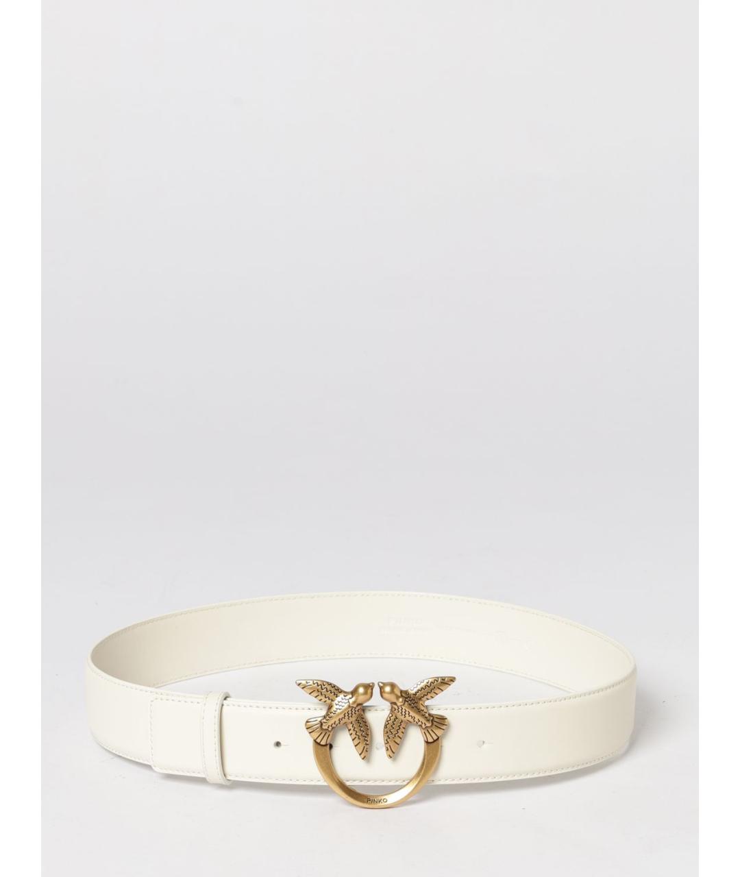 PINKO Белый кожаный ремень, фото 4