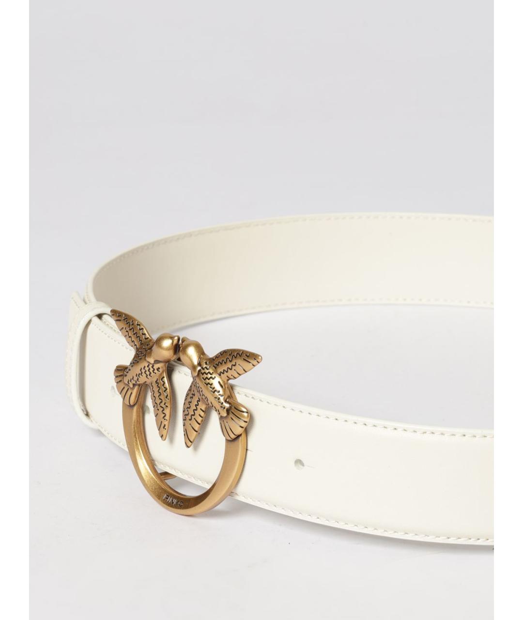 PINKO Белый кожаный ремень, фото 2