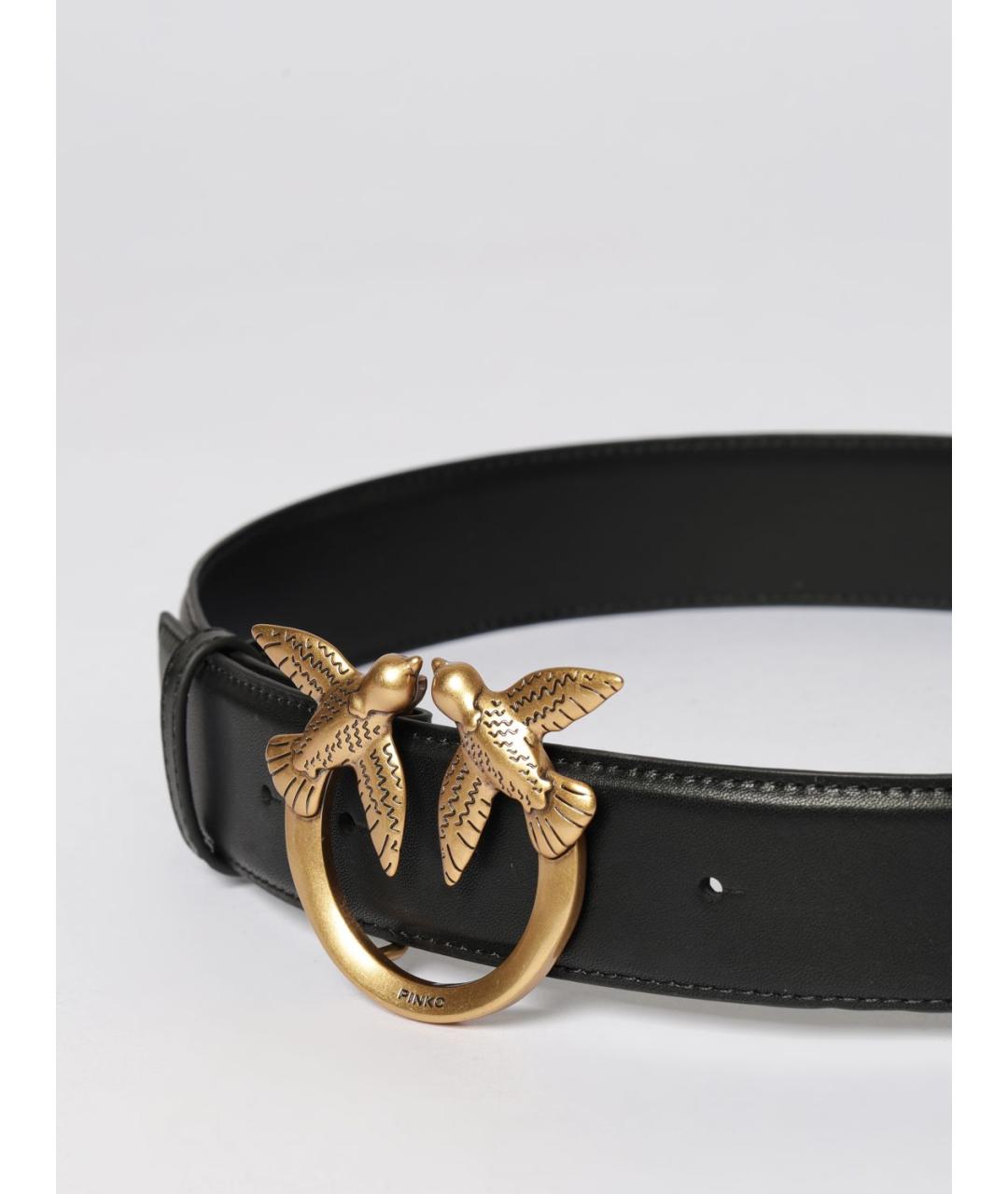PINKO Черный кожаный ремень, фото 2