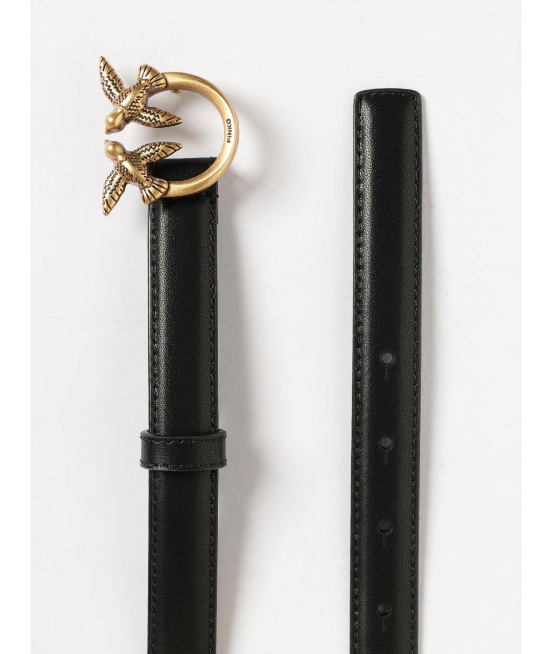 PINKO Черный кожаный ремень, фото 3