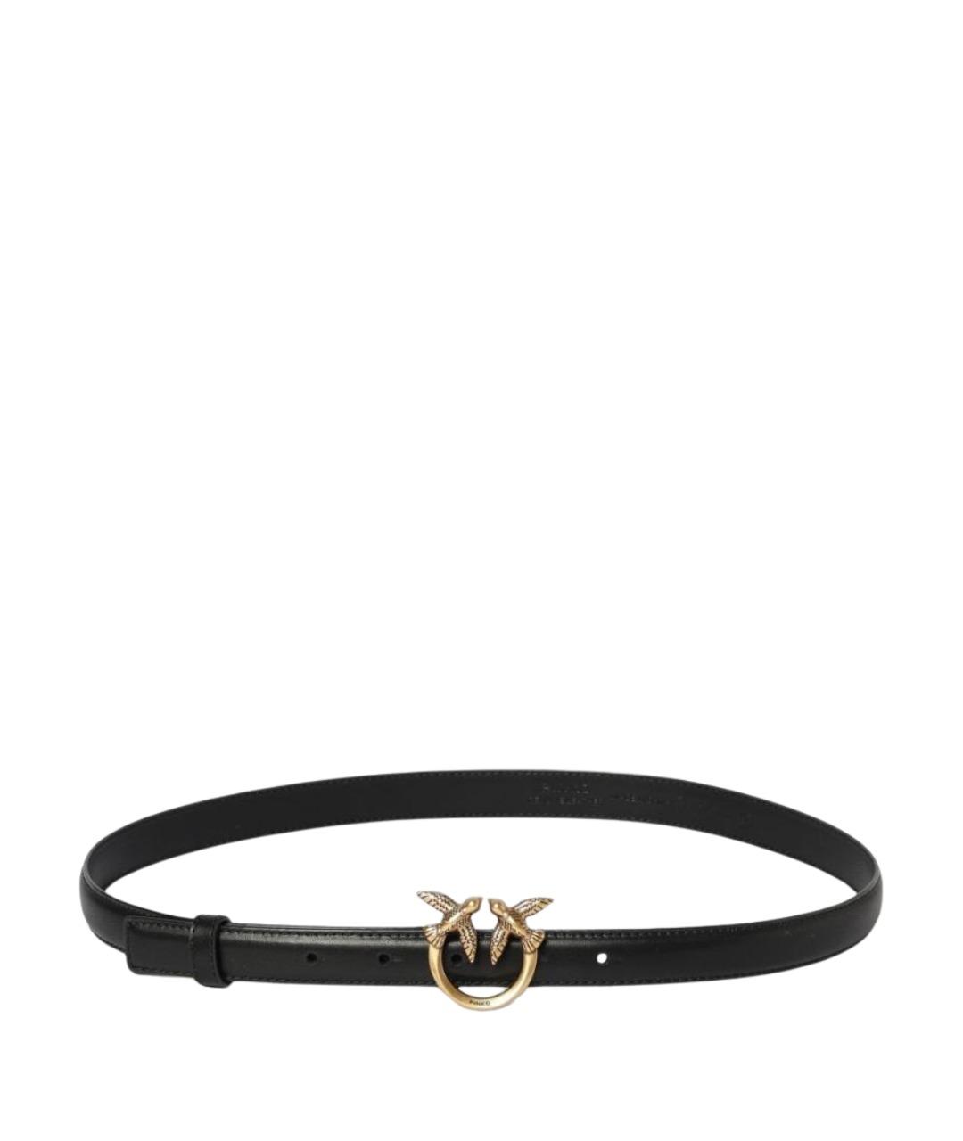 PINKO Черный кожаный ремень, фото 1