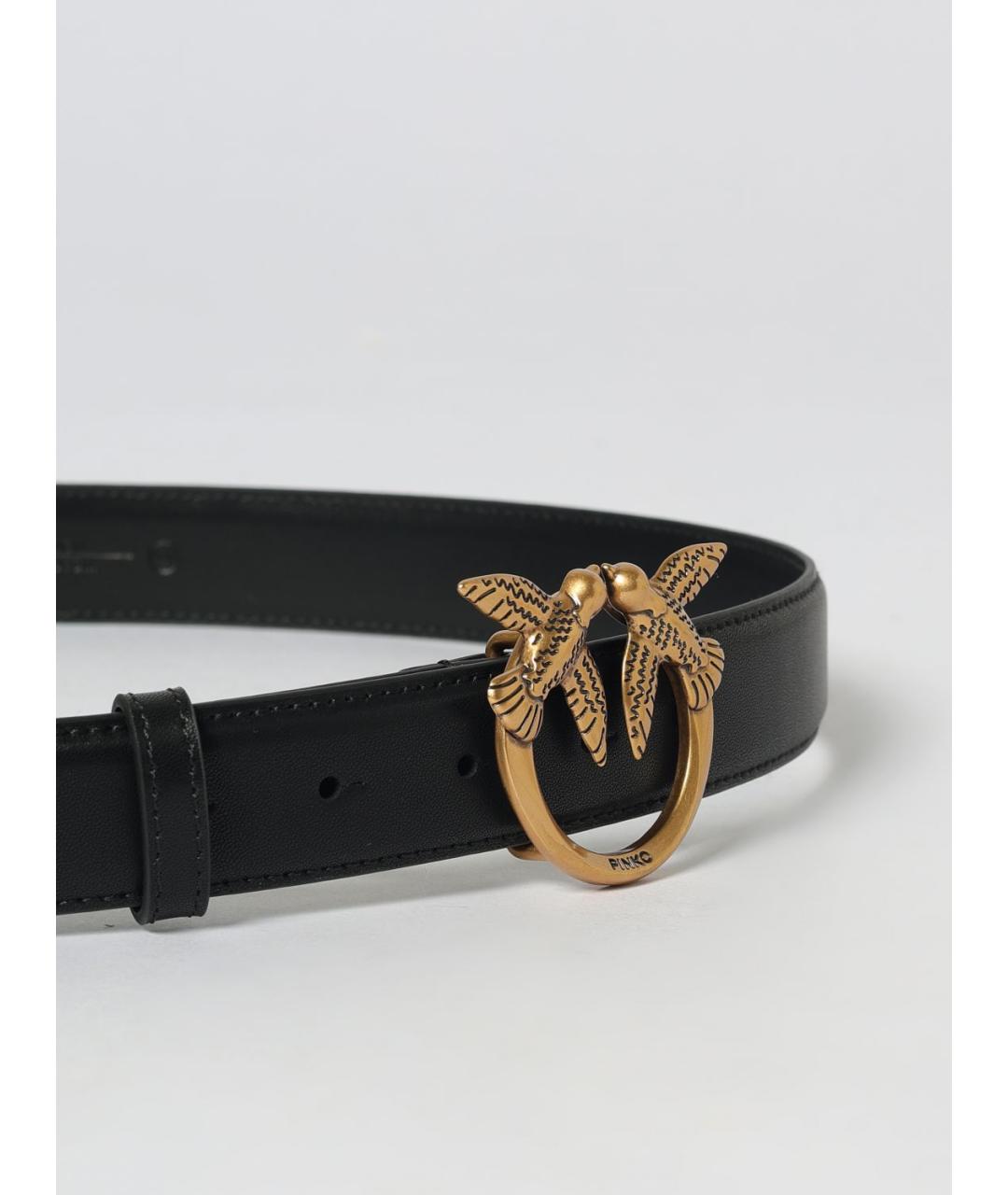 PINKO Черный кожаный ремень, фото 2