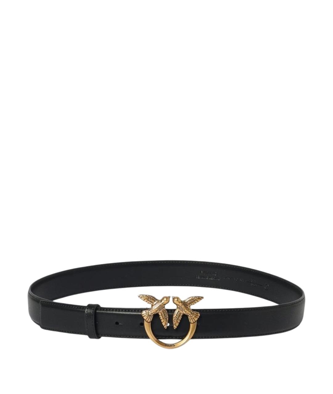 PINKO Черный кожаный ремень, фото 1