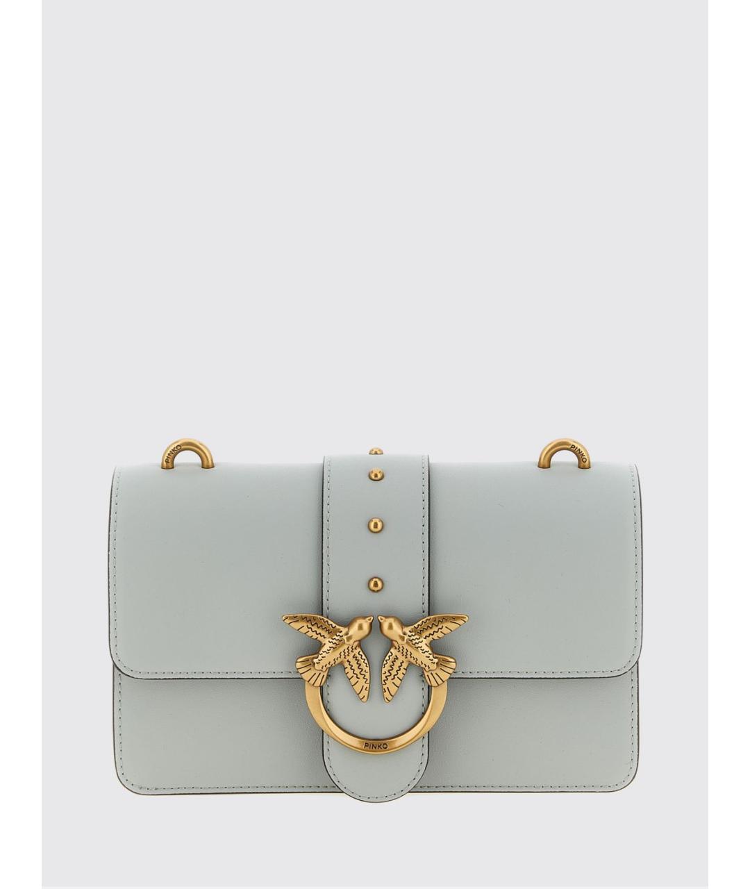 PINKO Серая кожаная сумка через плечо, фото 5