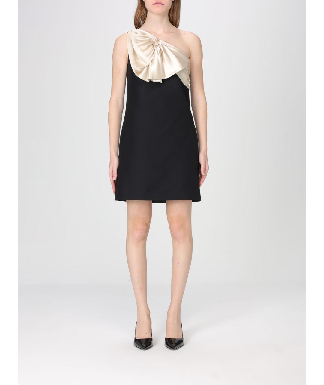 VALENTINO Черное шерстяное коктейльное платье, фото 2