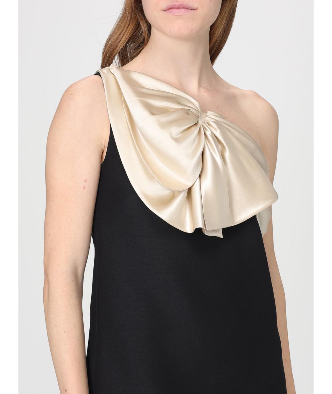 VALENTINO Черное шерстяное коктейльное платье, фото 5