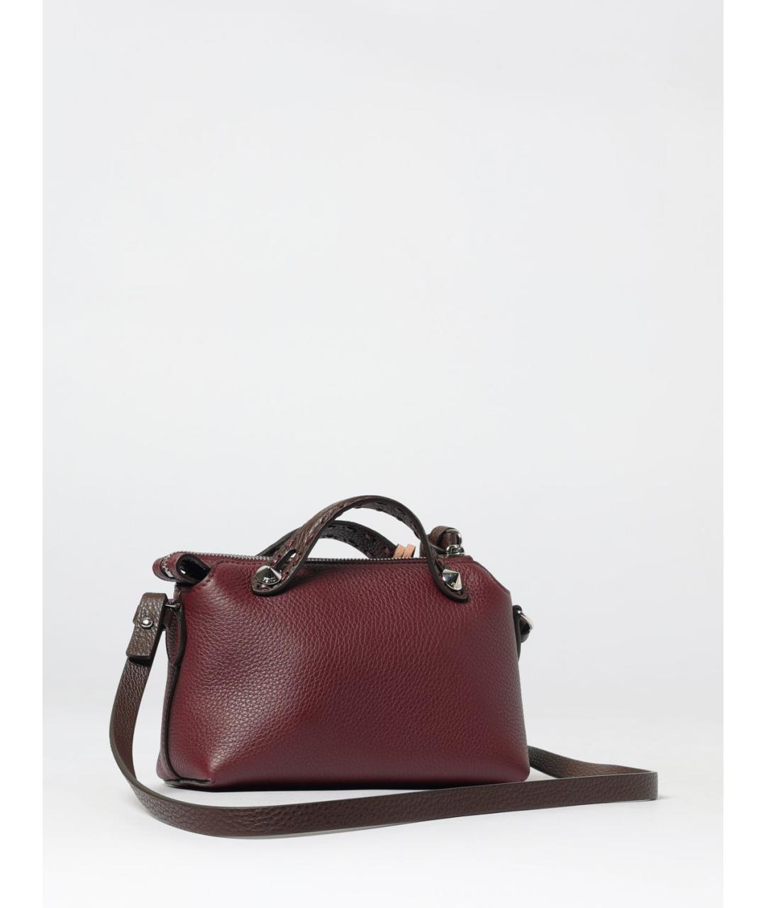 FENDI Бордовая кожаная сумка через плечо, фото 3
