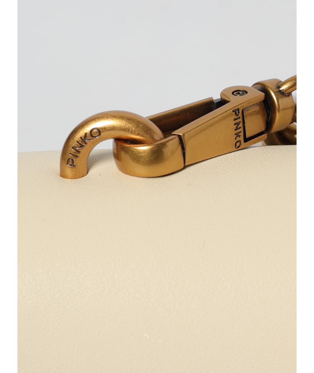 PINKO Белая кожаная сумка через плечо, фото 3