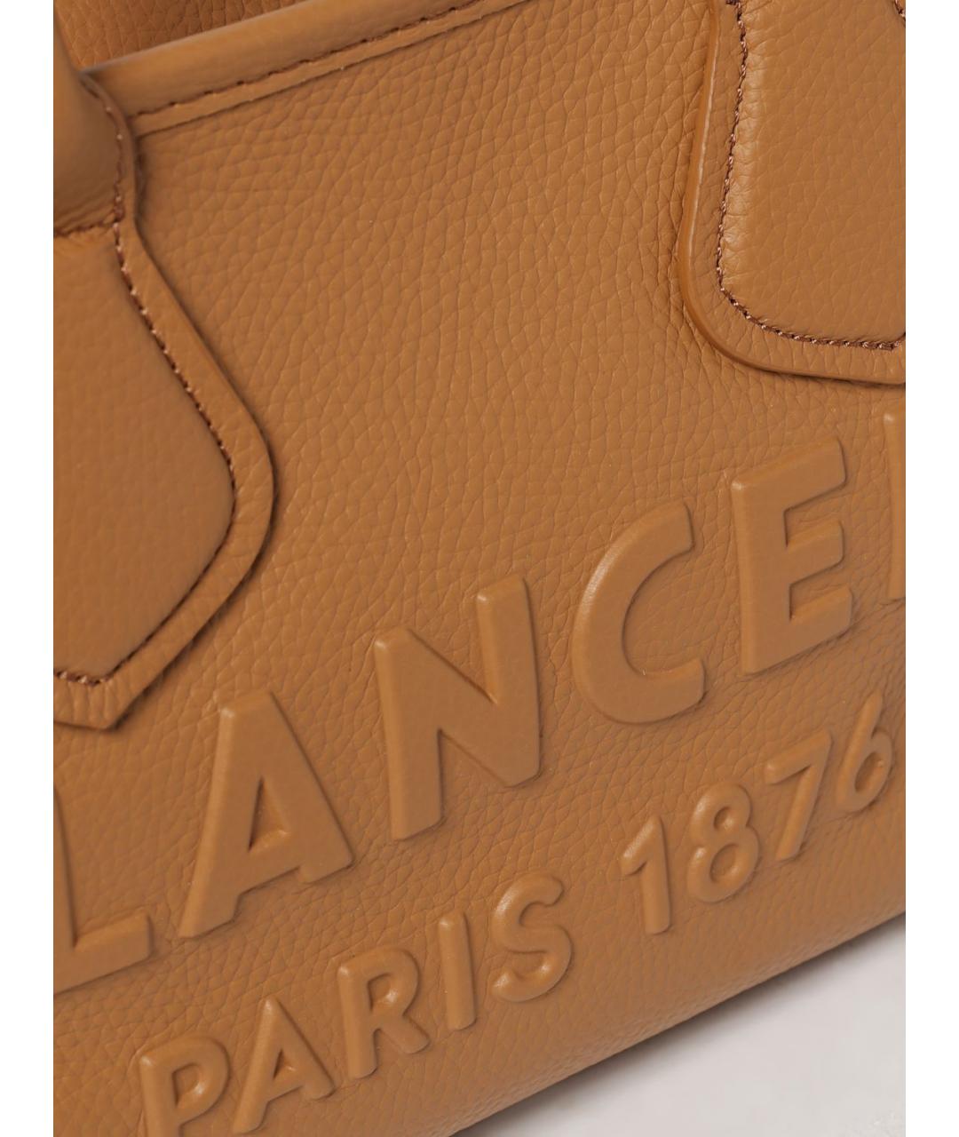 LANCEL Коричневая кожаная сумка тоут, фото 3