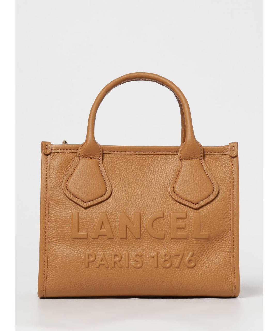 LANCEL Коричневая кожаная сумка тоут, фото 4