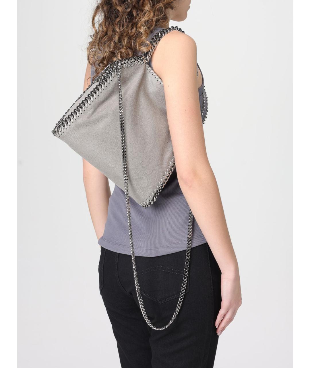 STELLA MCCARTNEY Серая сумка тоут из искусственной кожи, фото 2