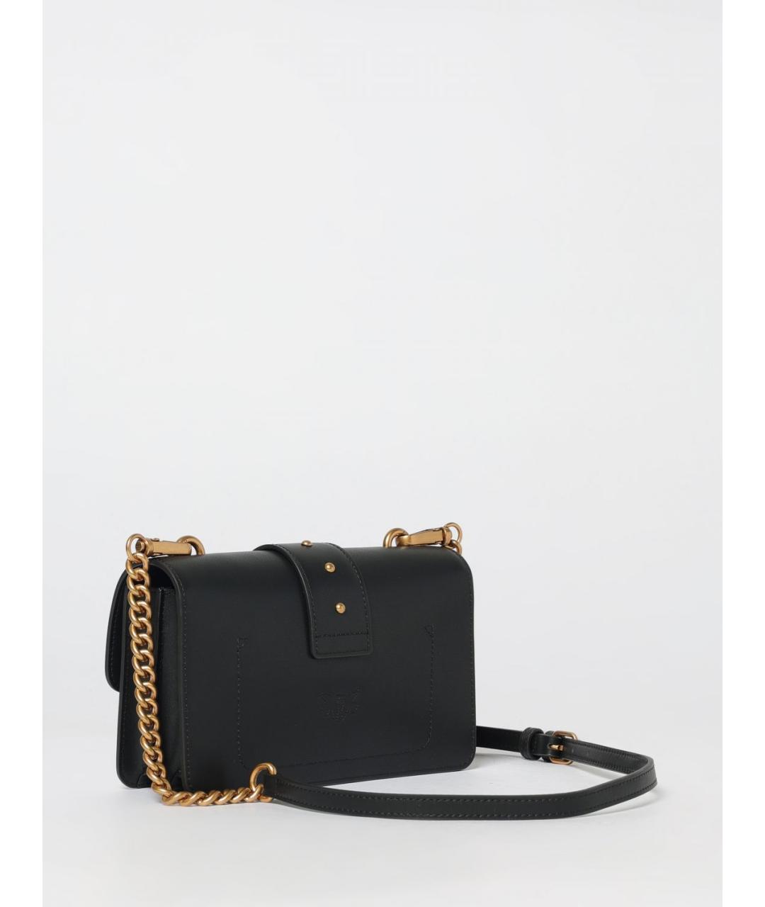 PINKO Черная кожаная сумка через плечо, фото 2