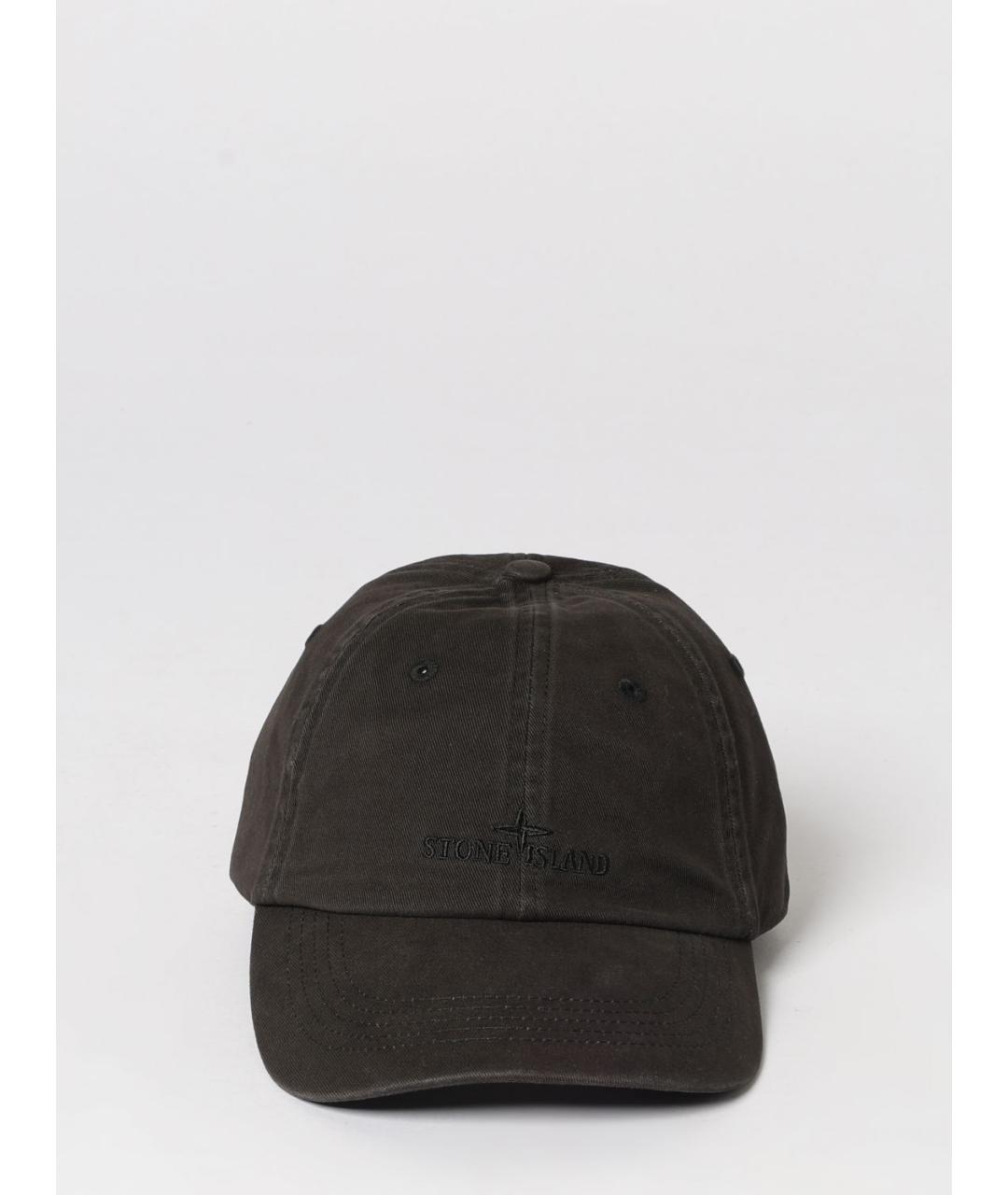 STONE ISLAND Черная хлопковая кепка/бейсболка, фото 2