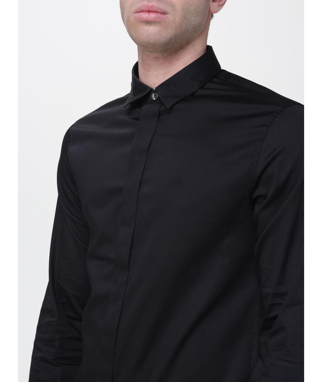 ARMANI EXCHANGE Синяя хлопковая кэжуал рубашка, фото 3