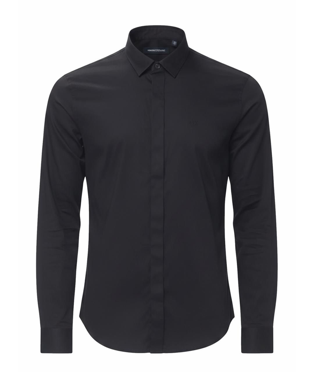 ARMANI EXCHANGE Синяя хлопковая кэжуал рубашка, фото 1