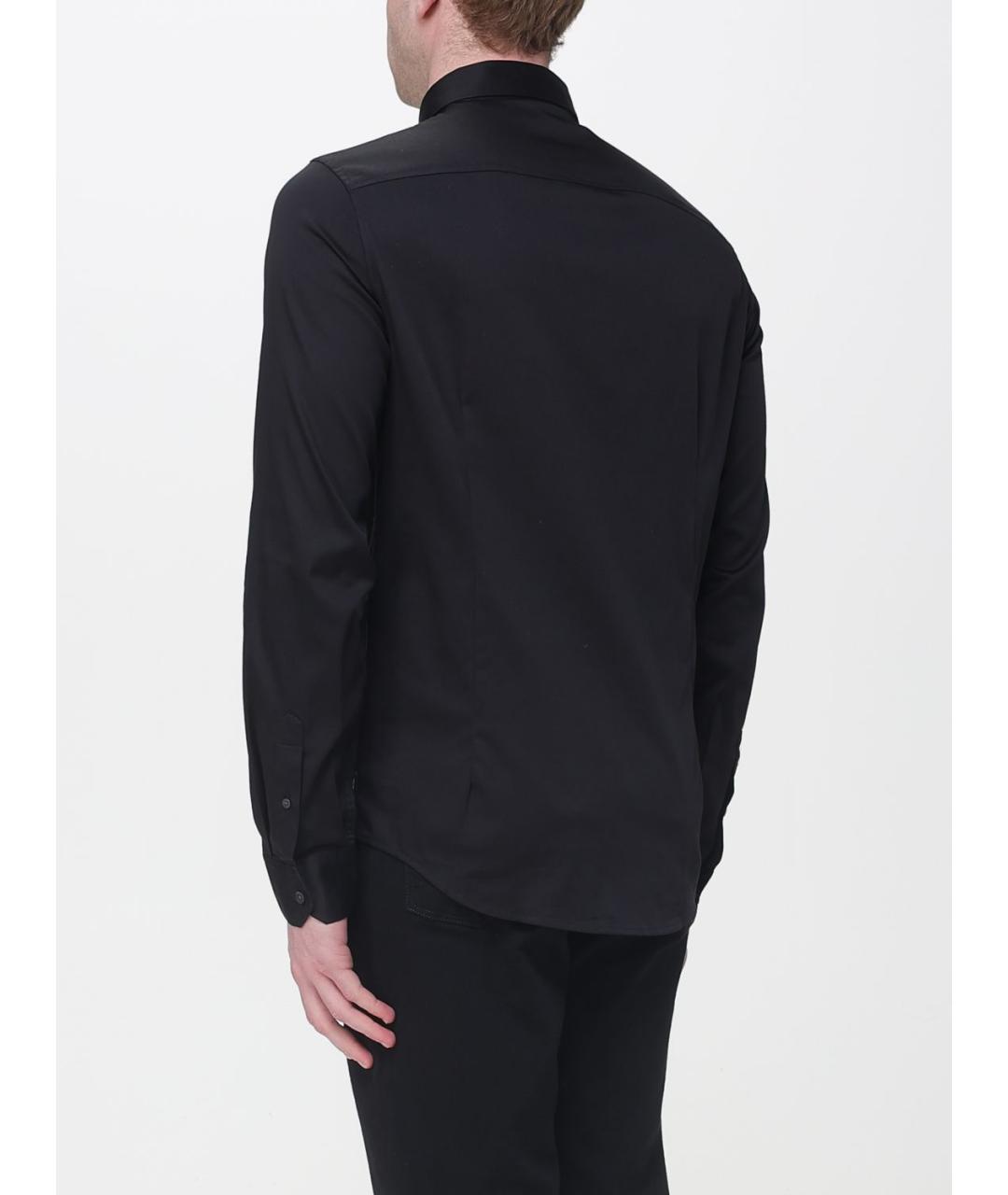 ARMANI EXCHANGE Синяя хлопковая кэжуал рубашка, фото 2