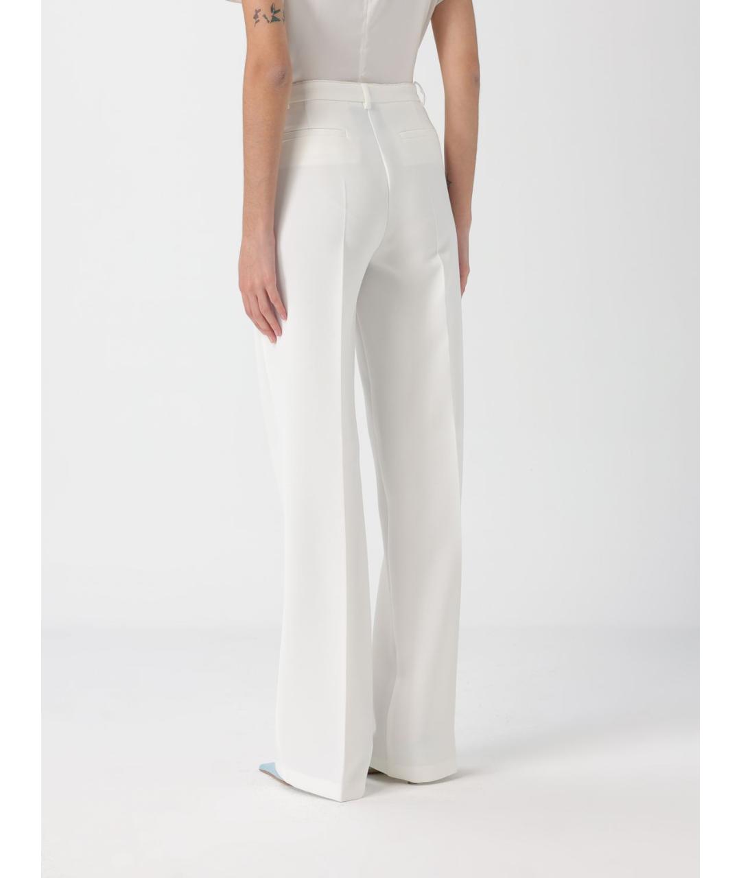 PINKO Белые полиэстеровые прямые брюки, фото 2