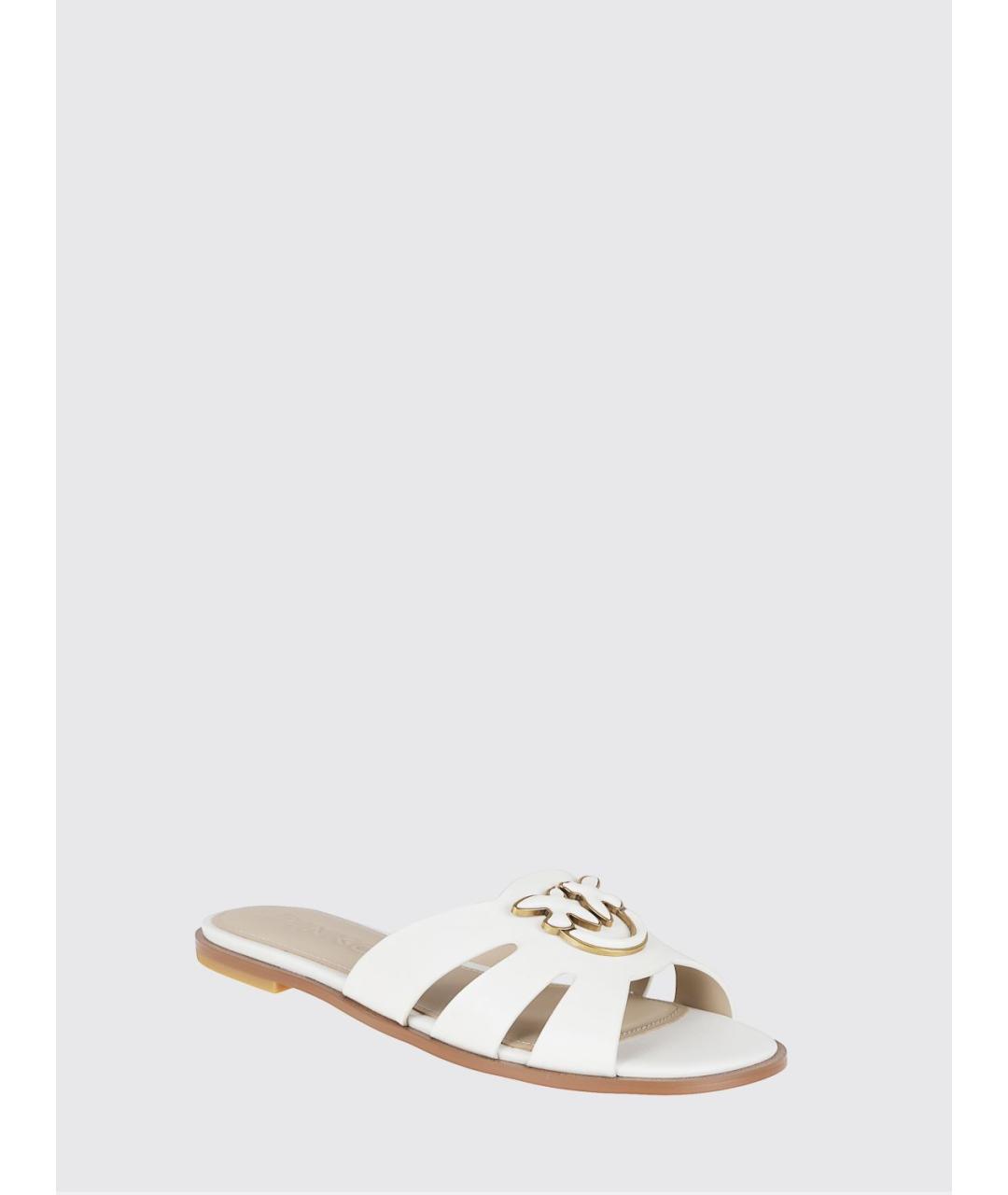 PINKO Белые кожаные сандалии, фото 2