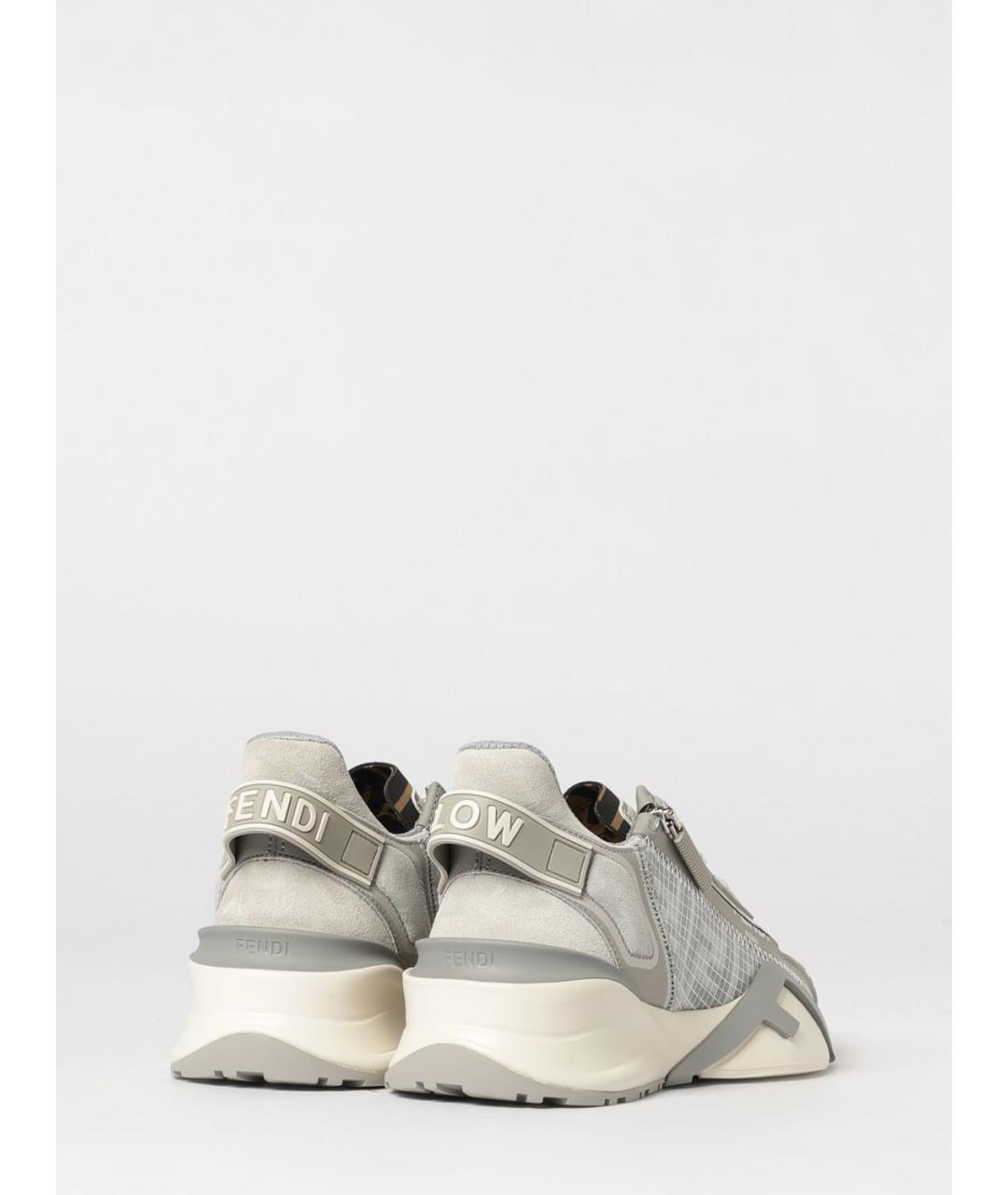 FENDI Серые низкие кроссовки / кеды, фото 3