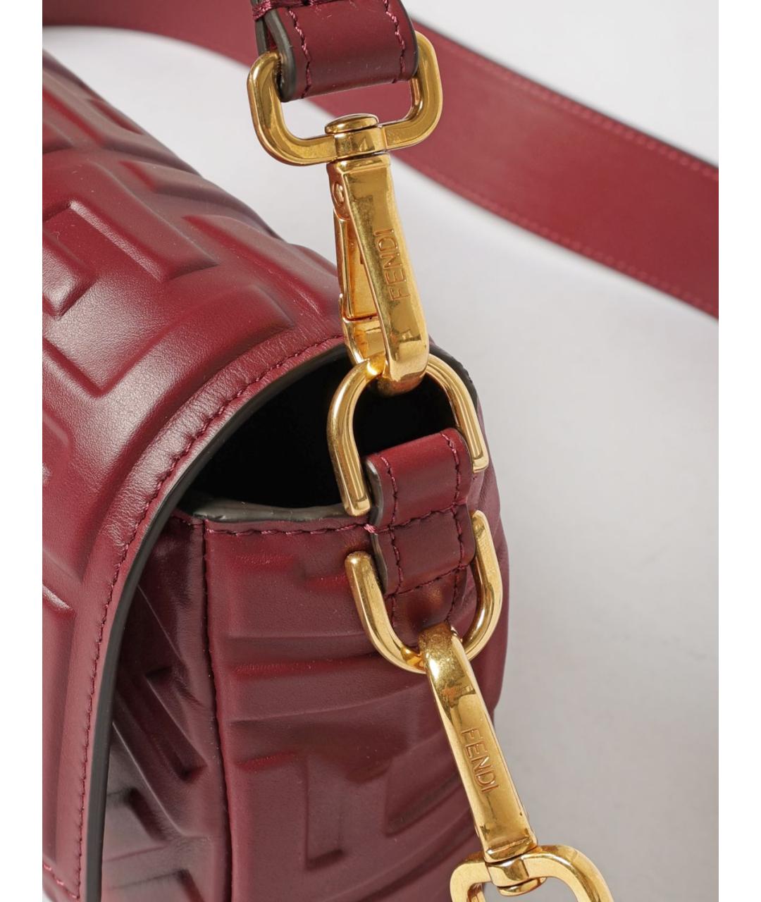 FENDI Красная кожаная сумка через плечо, фото 4