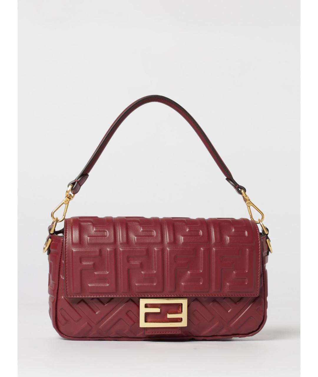 FENDI Красная кожаная сумка через плечо, фото 6