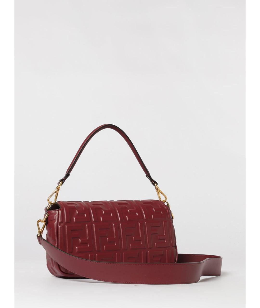 FENDI Красная кожаная сумка через плечо, фото 3