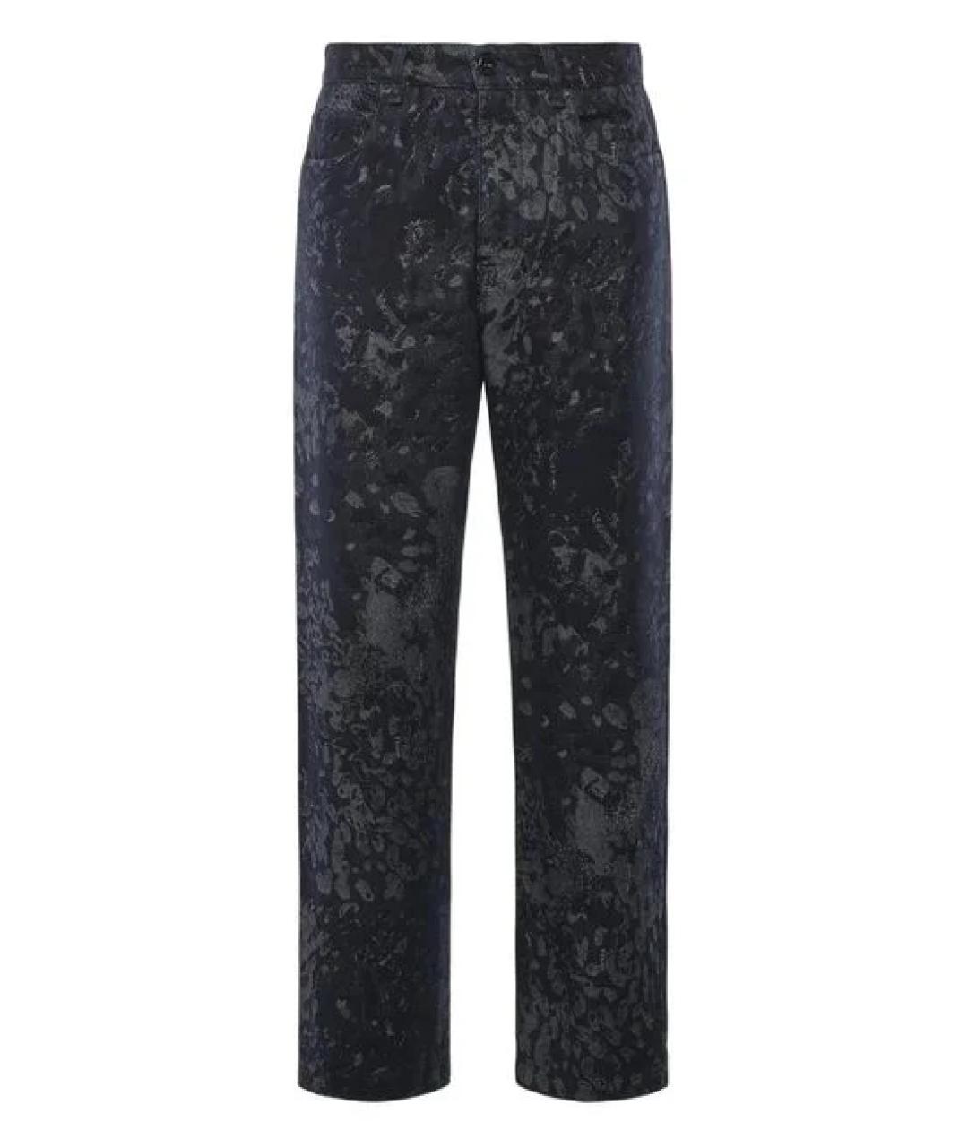 FENDI Синие хлопковые прямые джинсы, фото 1