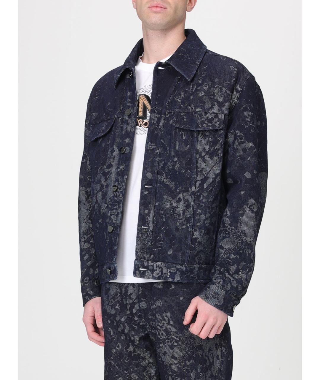 FENDI Синяя хлопковая куртка, фото 5