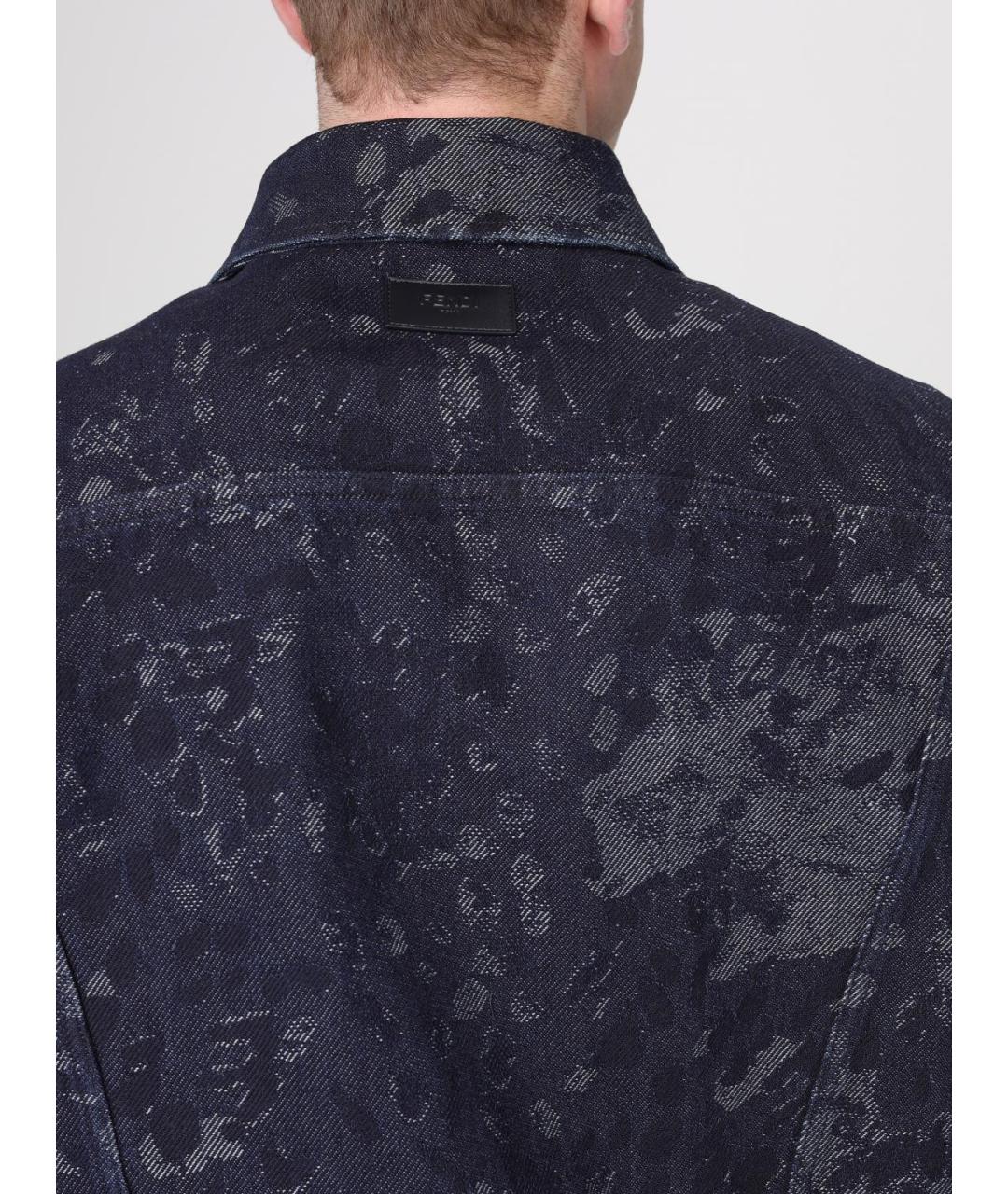 FENDI Синяя хлопковая куртка, фото 6