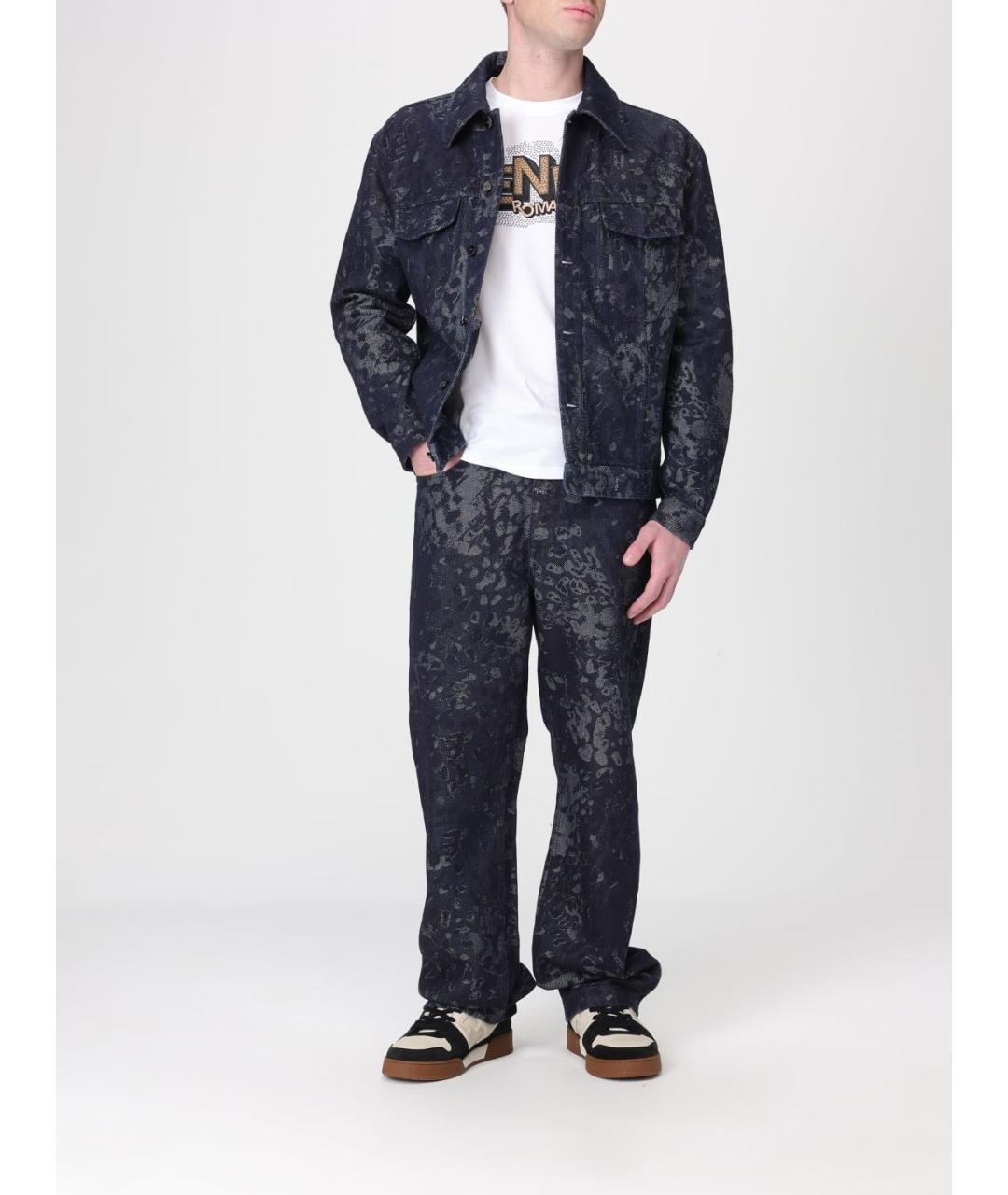 FENDI Синяя хлопковая куртка, фото 3