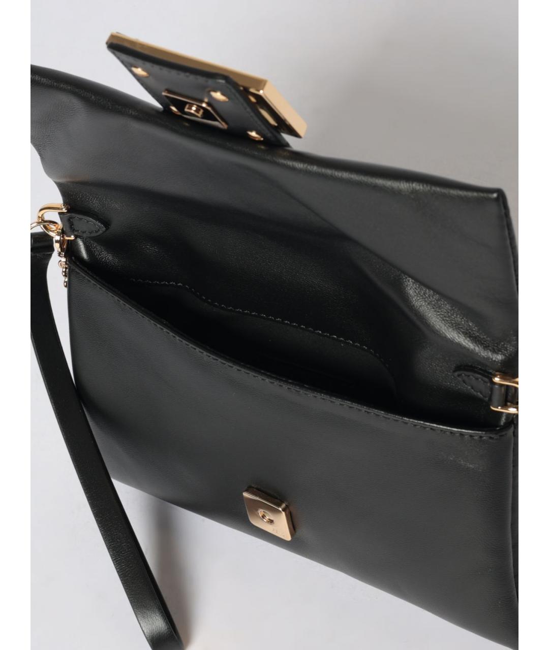 FENDI Черная кожаная сумка через плечо, фото 5
