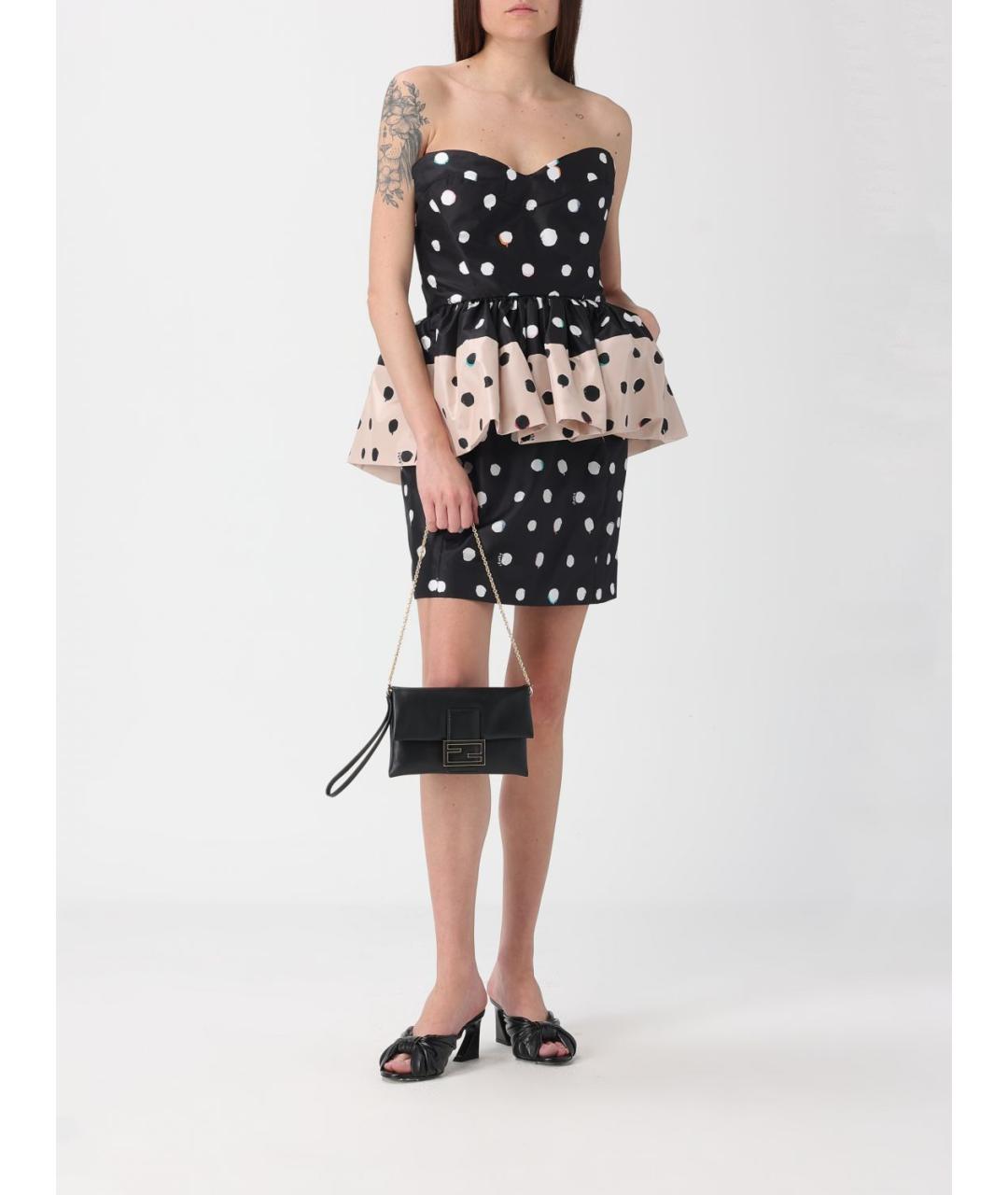 FENDI Черная кожаная сумка через плечо, фото 2